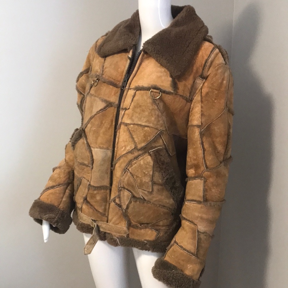 Canadian Made Vintage Portobello sheepskin jacket- Womens Size Medium